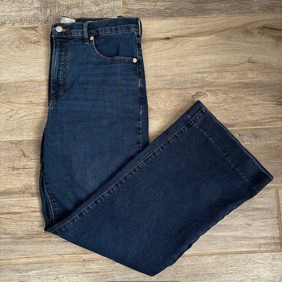 Everlane The High Rise Flare Wide Leg Jean Size: 32 Dark Rinse - Picture 6 of 12